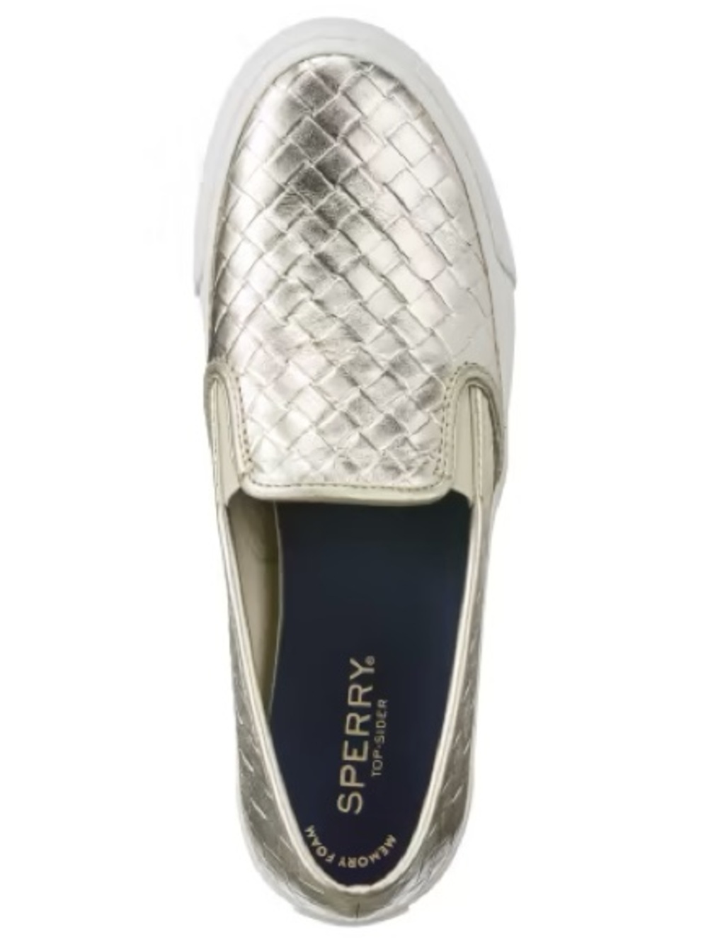 Sperry Women’s size 6 Metallic Gold Quilted Slip-On Sneaker